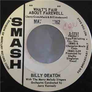 Billy Deaton With The Merry Melody Singers - What's Fair About Farewell download mp3 flac