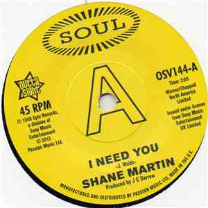 Shane Martin / Taj Mahal - I Need You /A Lot Of Love download free